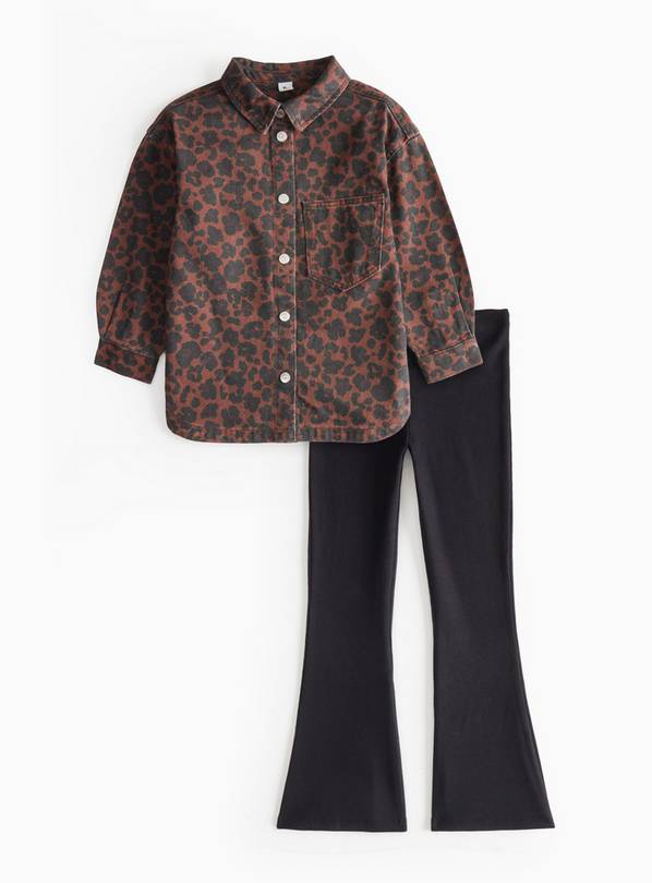 Leopard Print Shirt & Trousers Set 7 years